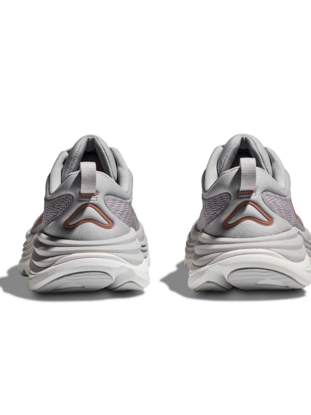 Hoka One One Women's Gaviota 5 - Light Gray with Rose Accents - Picture 7 of 10